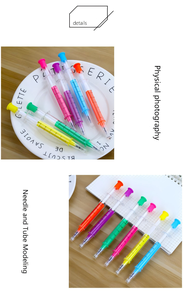 Creatieve Gift Briefpapier Gel Pen Spuit Vorm Water Pen Student Leren Benodigdheden Balpen Custom Logo Groothandel - Product Image 6