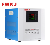 Stabilisateur de tension AC entièrement automatique SVC(TND)-5000VA monophasé avec affichage numérique et commande par servomoteur en cuivre