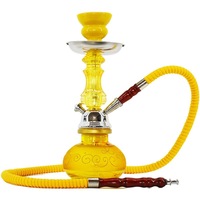 Vente en gros arabe petit verre acrylique Portable scintillant Sheesha 1 tuyau chicha narguilé accessoires pour fumer ensemble de narguilé