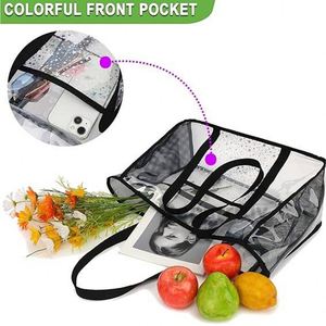 Bolsa de Plástico Transparente Impermeable con Logotipo Personalizado para Mujer, Cierre de Cremallera, a Prueba de Arena, Bolsa de Mano Transparente Grande, Bolsa de Almacenamiento para la Playa - Product Image 4