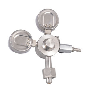 도매 더블-앤 SA-13004 단극 산소 압력 조절기 316L 스테인리스 스틸 1/4인치-1인치 크기 충격 방지 고압 게이지 - Product Image 3