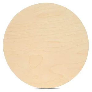 Personalizado 6to18in não acabado plywood, círculo de madeira roda artesanato redondo sinal de madeira em branco