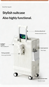 Nouvelle <span class=keywords><strong>valise</strong></span> à roulettes universelle au design minimaliste et vibrant, imperméable, <span class=keywords><strong>ultra</strong></span>-légère, en ABS (voyage unisexe) - Product Image 2
