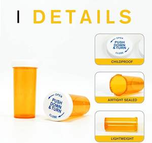 Горячая распродажа 8dr/13dr/20dr/30dr/40dr/60dr проталкивать и поворачивать детский пластиковый медицинский флакон - Product Image 5