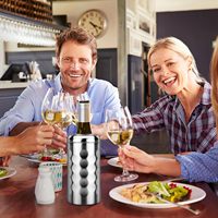 Nouveau design de refroidisseur de bouteilles de bière et de vin à double paroi en acier inoxydable personnalisé seau à glace à champagne refroidisseur seau refroidisseur