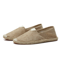 Sandales Plates Alpargatas Style Espagnol pour Femme Unisexe, Chaussures Espadrilles en Toile