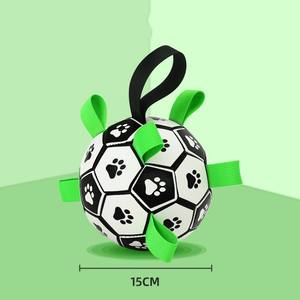 Hiphoppet dayanıklı şişme futbol topu köpek çiğneme oyuncaklar plaj havuzu köpek orta büyük köpek için interaktif futbol çiğnemek oyuncak - Product Image 3