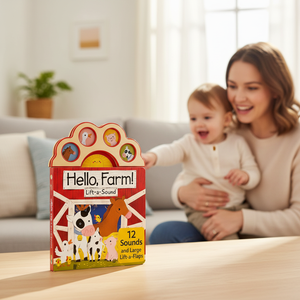 Libro de Sonidos Personalizado con Canciones <span class=keywords><strong>para</strong></span> <span class=keywords><strong>Dormir</strong></span>, Libro Interactivo de Cartón con Canciones de Cuna Suaves, OEM - Product Image 1