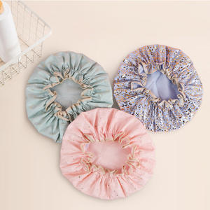 หมวกคลุมอาบน้ำผู้หญิงพิมพ์โลโก้ตามสั่ง แบบสองชั้น กันน้ำอย่างดี อุปกรณ์ในห้องน้ำ หมวกคลุม<span class=keywords><strong>ผม</strong></span> - Product Image 5