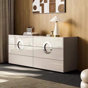 Gabinete de despensa de lujo moderno, cocina blanca, muebles de sala de estar, <span class=keywords><strong>aparador</strong></span>, gabinetes de 6 cajones - Product Image 2