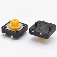 Bouton tactile étanche avec capuchon tactile, série Micro Button Tact Switch de Chine, 12x12x7,3 mm