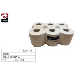 Kitchen Paper Towels 6 Rolls White For Cooking And Cleaning - Product Image 2