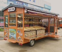 Gerobak Jualan Makanan Mobile Besar Custom, Gerobak Es Krim dan Buah untuk Dijual, Kendaraan Buah dan Sayuran