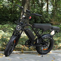 Barato X80 Pro Fat Bike Bicicleta de montaña eléctrica Marco de acero Doble suspensión Diseño Retro