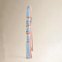 Parasols de plage portables à rayures roses pour l'extérieur, avec cadre en fibre de verre, résistants au vent, et sac de transport assorti – Vente en gros
