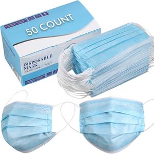 หน้ากากอนามัยสีชมพูแบบใช้แล้วทิ้งอุปกรณ์ป้องกันฝุ่น2ply ชั้นกรอง3ply