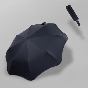 <span class=keywords><strong>Parapluie</strong></span> automatique à trois plis tendance avec coins arrondis de sécurité, sans pointes, protection UV, nouveau design - Product Image 6