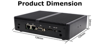 Mini PC sans ventilateur J1800 J1900 J5005 N2840 2LAN 2COM HD VGA Ordinateur de bureau industriel Pfsense OPS Mini serveur Boîtier ITX en stock