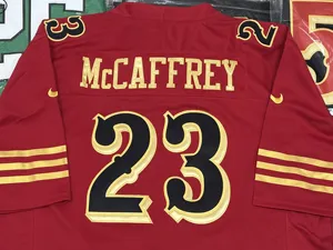 Camiseta de Fútbol Americano Estilo San <span class=keywords><strong>Francisco</strong></span> 49ers # 13 Brock Purdy # 85 George Kittle # 97 Nick Bosa # 23 Christian McCaffrey # 54 Fred - Product Image 3