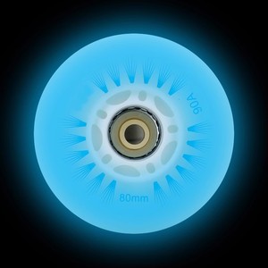 Pattini a rotelle in linea <span class=keywords><strong>4</strong></span> ruote lampeggianti 90 80 72 70mm con funzionalità Flash ruote illuminano incandescente ruote da <span class=keywords><strong>Skate</strong></span> - Product Image 2
