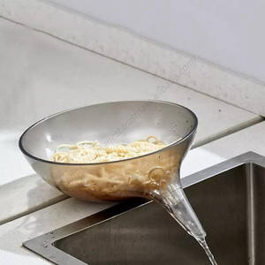 Passoire multifonction en plastique DD931 avec bec verseur, filtre et entonnoir pour fruits et légumes, idéale pour le drainage et les bols de cuisine - Vente en gros - Product Image 1