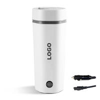 Chauffe-eau portable pour voiture 2025, tasse de voyage 12/24V, bouilloire électrique en acier inoxydable 400ml, affichage de la température, tasse à eau thermos, vaisselle