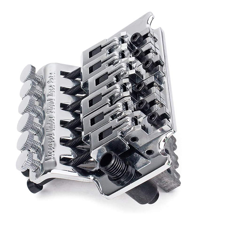 Double Roll Brass Tailpiece Saddle Guitar Floyd Rose Tremelo Vibrato Bridge  for Electric Guitar Replacement Parts