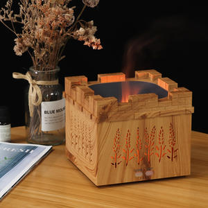 Diffuseur d'arômes YX-2753 Beacon Tower 0,5 L, humidificateur à effet bois avec lumière LED flamme pour la maison et le bureau - Product Image 1