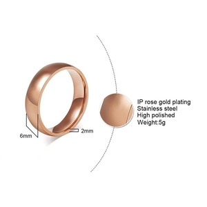 Anillos <span class=keywords><strong>de</strong></span> boda clásicos sencillos <span class=keywords><strong>para</strong></span> <span class=keywords><strong>hombre</strong></span> <span class=keywords><strong>y</strong></span> <span class=keywords><strong>mujer</strong></span>, banda <span class=keywords><strong>de</strong></span> compromiso <span class=keywords><strong>de</strong></span> acero inoxidable <span class=keywords><strong>de</strong></span> 6mm, joyería <span class=keywords><strong>de</strong></span> alianza informal Unisex - Product Image 4