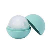 Plateau de service à glace rond en silicone, pour boules de crème glacée réutilisable, de grande taille de 2.5 pouces, 4 pièces