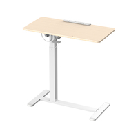 Nouvelle Arrivée Bureau Moderne Réglable en Hauteur, Pliable, Inclinable, pour Position Assise ou Debout, Table Mobile à Levage Électrique, Base en Acier Inoxydable, Plateau en Bois