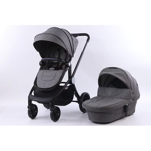 Cochecito <span class=keywords><strong>de</strong></span> bebé portátil 4 en 1 con reposapiés ajustable y ruedas <span class=keywords><strong>de</strong></span> PU, <span class=keywords><strong>cuna</strong></span> para dormir, cesta <span class=keywords><strong>de</strong></span> transporte, para venta al por mayor - Product Image 5