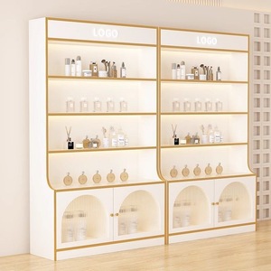 Zxm Cosmetic Display <b>Cabinet</b> Beauty Salon Nail Display <b>Cabinet</b> Glass Door Skin Care Products Shelves Multilayer Shelves - Product Image 3