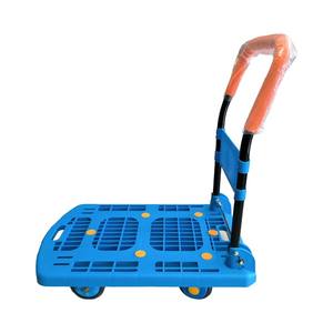 عربة يد قوية قابلة للطي بأربع عجلات من البولي بروبيلين، عربة صغيرة محمولة لنقل البضائع تستخدم في أسواق المأكولات البحرية - Product Image 3