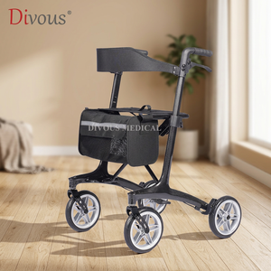 Hot sale Light Weight Folding carbon Fiber Rollator <b>Walker</b> Folding Large Capacity Aidastra <b>Elderly</b> <b>Walkers</b> and Rollators - Product Image 1