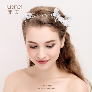 En gros À La Main Feuilles D'or Accessoires De Cheveux bandeau Fleur De Mariage <span class=keywords><strong>Mariée</strong></span> <span class=keywords><strong>Coiffure</strong></span> - Product Image 1