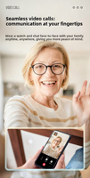 Reloj Inteligente Más Vendido para Personas Mayores, Presión Arterial, Frecuencia Cardíaca, Temperatura Corporal, Posicionamiento GPS, Llamada Automática de Emergencia