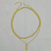 Collier unisexe avec pendentif croix de style simple, en acier inoxydable plaqué argent, chaîne Figaro vintage tendance, 49g Outrun
