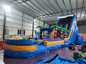 <span class=keywords><strong>Toboggan</strong></span> gonflable bleu de 22 pieds, couleur arc-en-ciel, <span class=keywords><strong>toboggan</strong></span> <span class=keywords><strong>aquatique</strong></span> pour les fêtes en plein air, les événements et les loisirs <span class=keywords><strong>d</strong></span>'été - Product Image 2