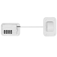 XMM-8037A Serrure à combinaison de sécurité pour enfants avec mot de passe, 4 chiffres, en plastique ABS, pour porte de réfrigérateur, congélateur, câble, cadenas