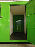 Conteneur pliable à toit isolé de 20 pieds, plusieurs portes, étanche, pliable, conteneur plat à monter soi-même, conteneurs mobiles