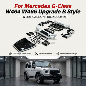 Kit Carrosserie Style <span class=keywords><strong>B</strong></span> en PP et Fibre de Carbone Sec pour <span class=keywords><strong>Mercedes</strong></span> <span class=keywords><strong>Classe</strong></span> G W464 W465, Amélioration G63 G500 2018-2025 - Product Image 2