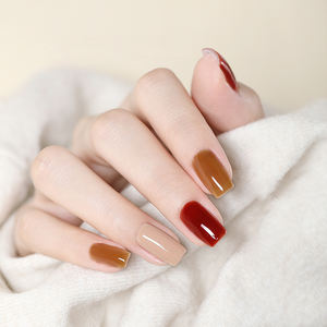 AILANUO Vernis à ongles en gel série marron chaud d'automne 10 couleurs 2 en 1 Couleur de base Vernis à ongles en gel TPO Sans Hema Gel UV pour ongles OEM ODM - Product Image 1