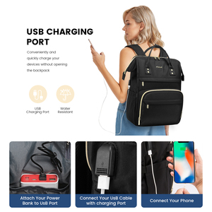 2025 LOVEVOOK Large Capacity USB Enabled Waterproof 13-17 in Laptop <strong>Backpacks</strong> <strong>Secure</strong> Business Work Travel School Bags for Women - Product Image 2