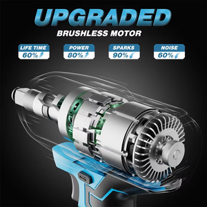 <span class=keywords><strong>Clé</strong></span> <span class=keywords><strong>à</strong></span> chocs sans fil <span class=keywords><strong>Makita</strong></span> DTW700Z 18V LXT, couple élevé 1000 Nm, XPT, 1/2 pouce, outil nu - Product Image 6