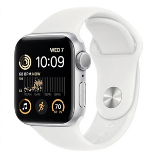 Para <span class=keywords><strong>Watch</strong></span> <span class=keywords><strong>SE</strong></span> (2.ª generación) (GPS 40 mm OLED) - Caja de aluminio plateada con correa deportiva blanca, monitor de frecuencia cardíaca y monitor de sueño (Reacondicionado) - Product Image 1