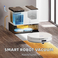 Nouvel aspirateur robot intelligent et serpillière OEM avec nettoyage automatique, filtre HEPA et contrôle par application pour usage domestique et hôtelier