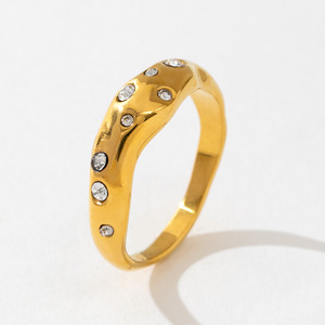 Joyería de Acero Inoxidable <span class=keywords><strong>Laminado</strong></span> en Oro de 18k, Diseño Personalizado, Nuevo Diseño de Moda, Lujo, Resistente al Agua, <span class=keywords><strong>con</strong></span> Circonita, Nuevo 2025 - Product Image 1