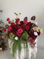 Großhandel Hochwertige Tropische Tischdekoration Künstliche Blumenkugel 60cm Rosa Blumenkugel für Hochzeitsdekoration