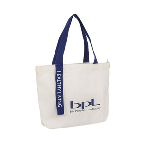 Bán Buôn Biểu Tượng Tùy Chỉnh In Nhiệm Vụ Nặng Nề Vải Cotton Tote Túi Xách Tay Tái Sử Dụng Dây Kéo Cho Du Lịch Cho Mùa Hè Và Mùa Đông - Product Image 1
